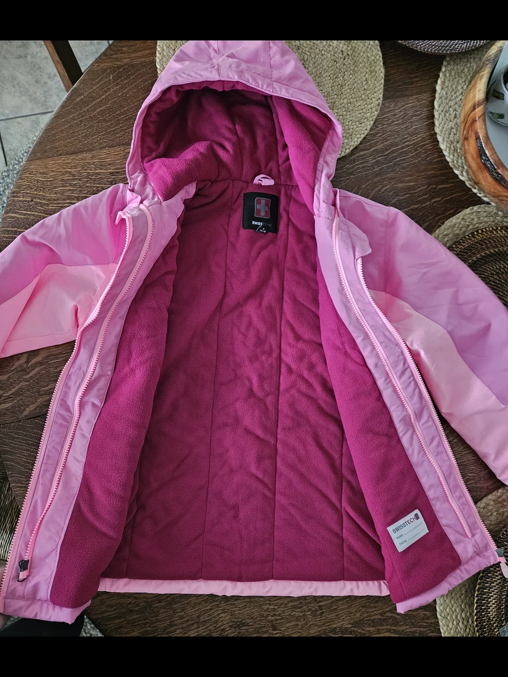 Swiss Tech Girls Pink Ski Jacket | XL (14/16)
